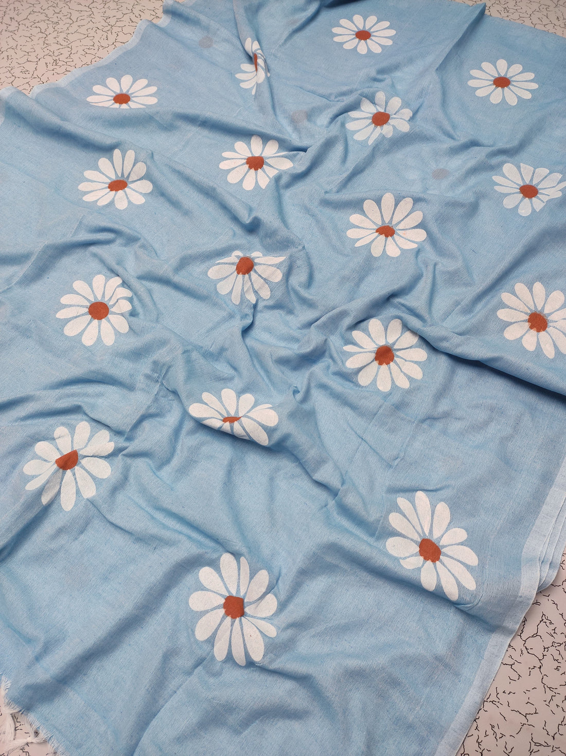 Sky Petal Khadi cotton saree