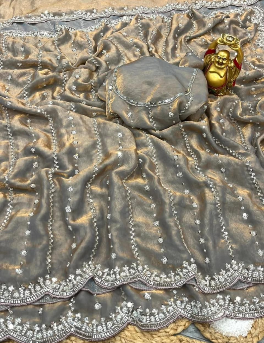 Premium Fendy Space Silk Saree