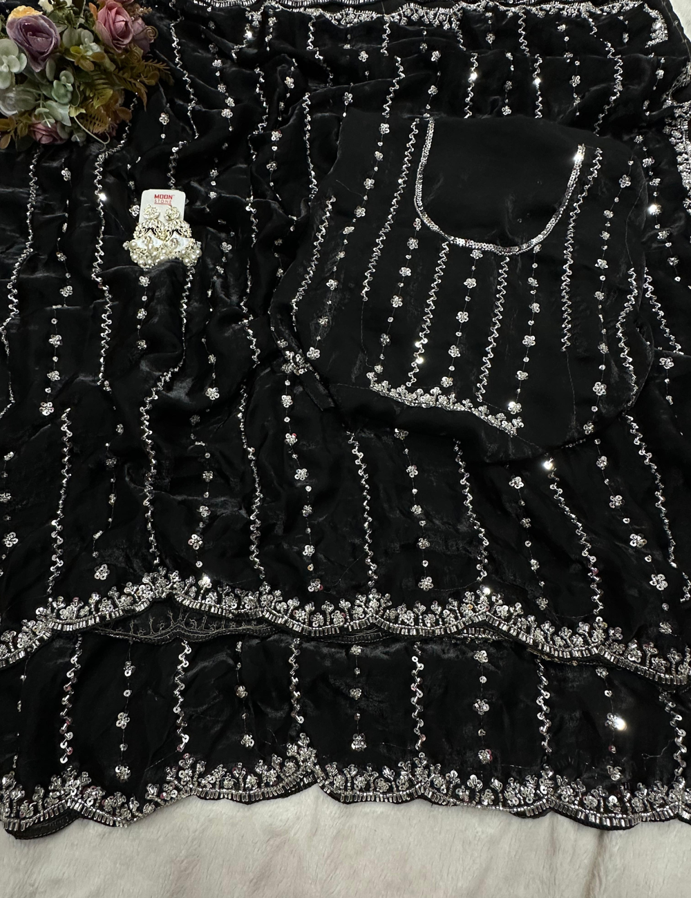 Premium Fendy Space Silk Saree