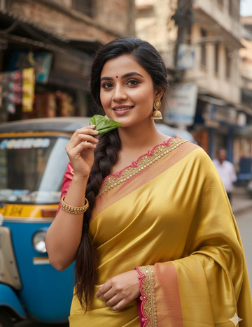 Golden Blush - soft tissue silk