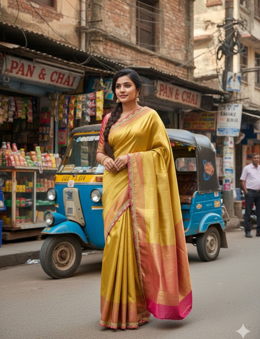 Golden Blush - soft tissue silk