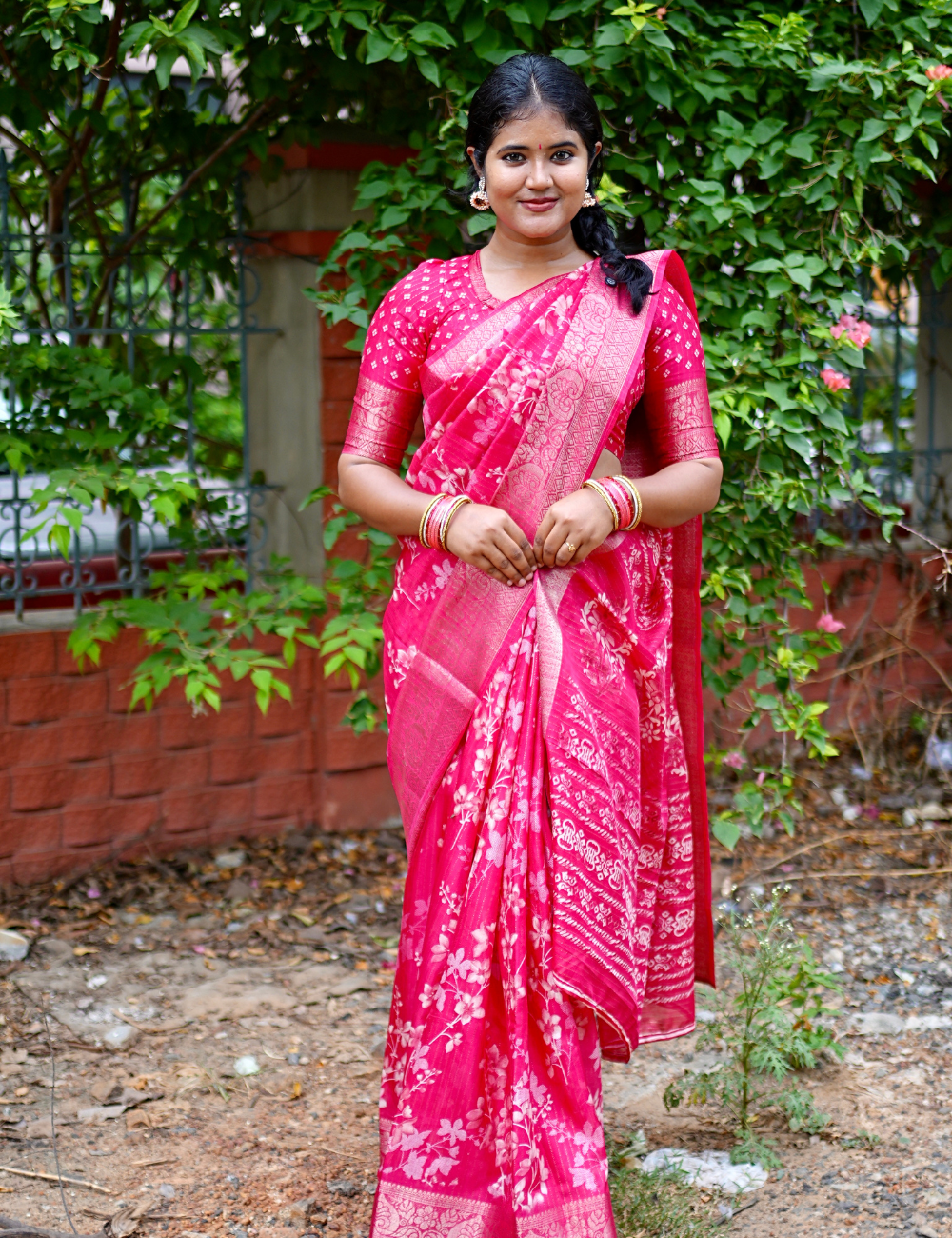 Pink Blossom Premium Dola Silk