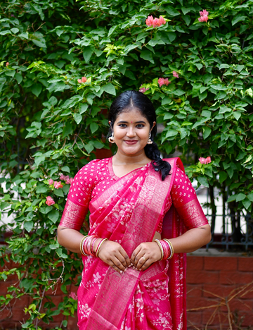 Pink Blossom Premium Dola Silk