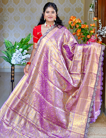 Pure Kanjivaram Silk with Intricate Zari