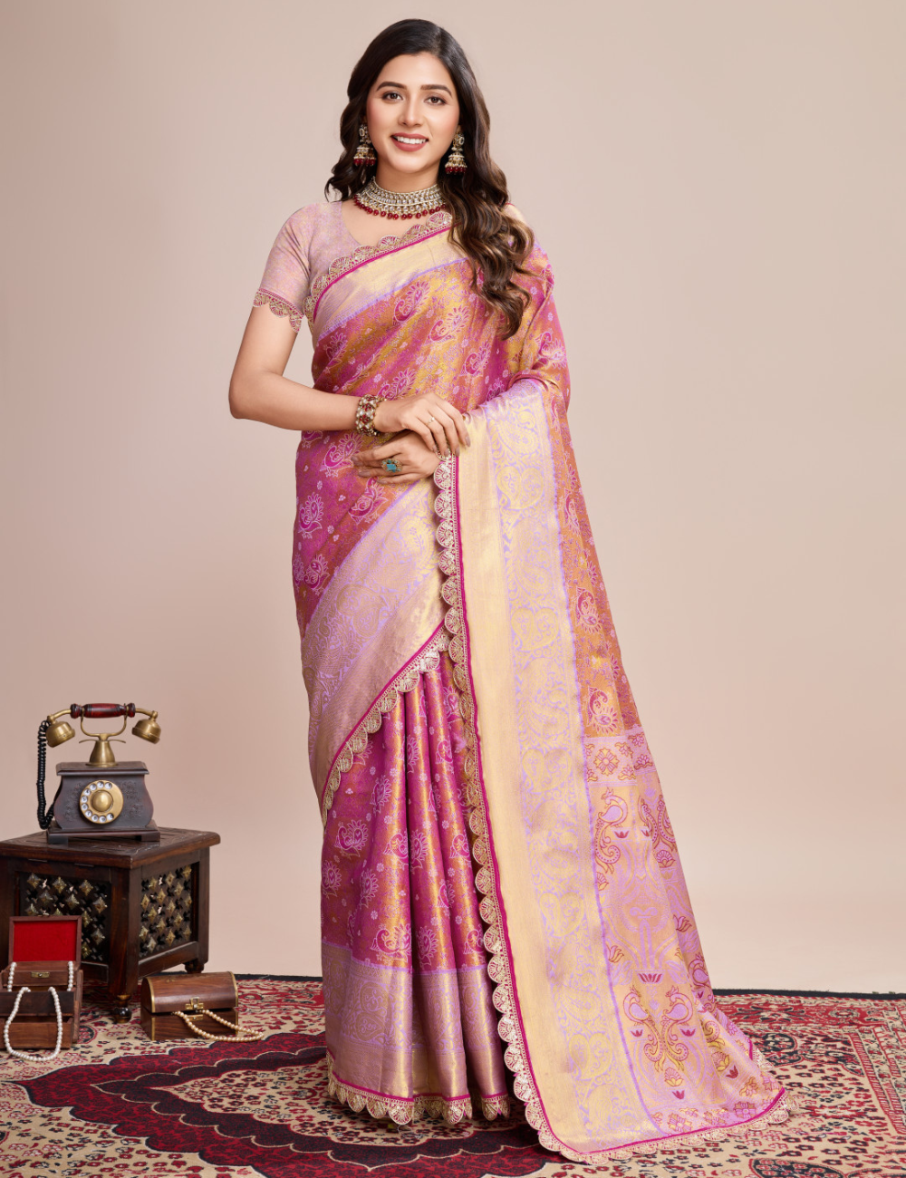 Pure Kanjivaram Silk with Intricate Zari