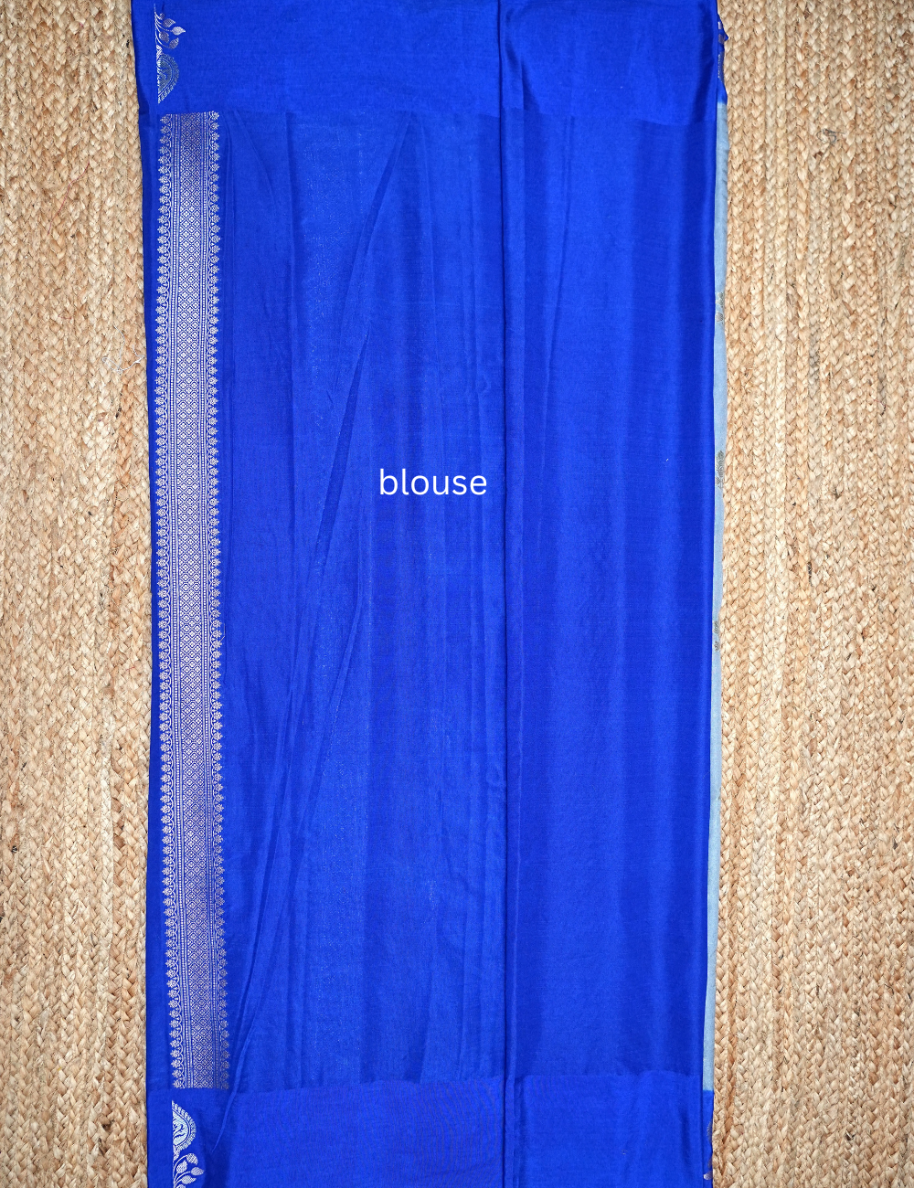 Grey - Blue semi katan silk