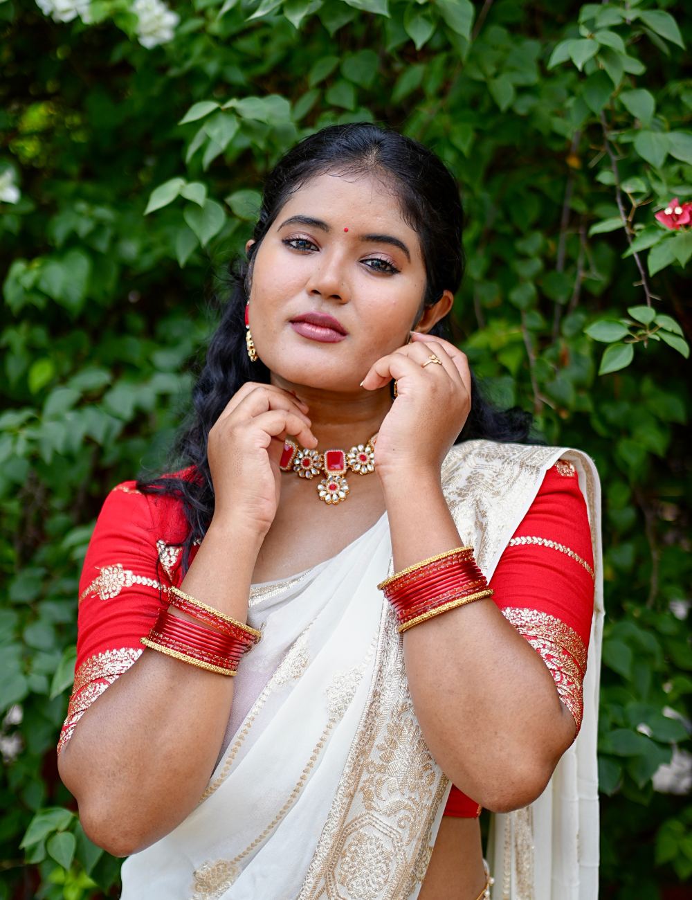 Viscose georgette - A Royal Zari Saree Ensemble