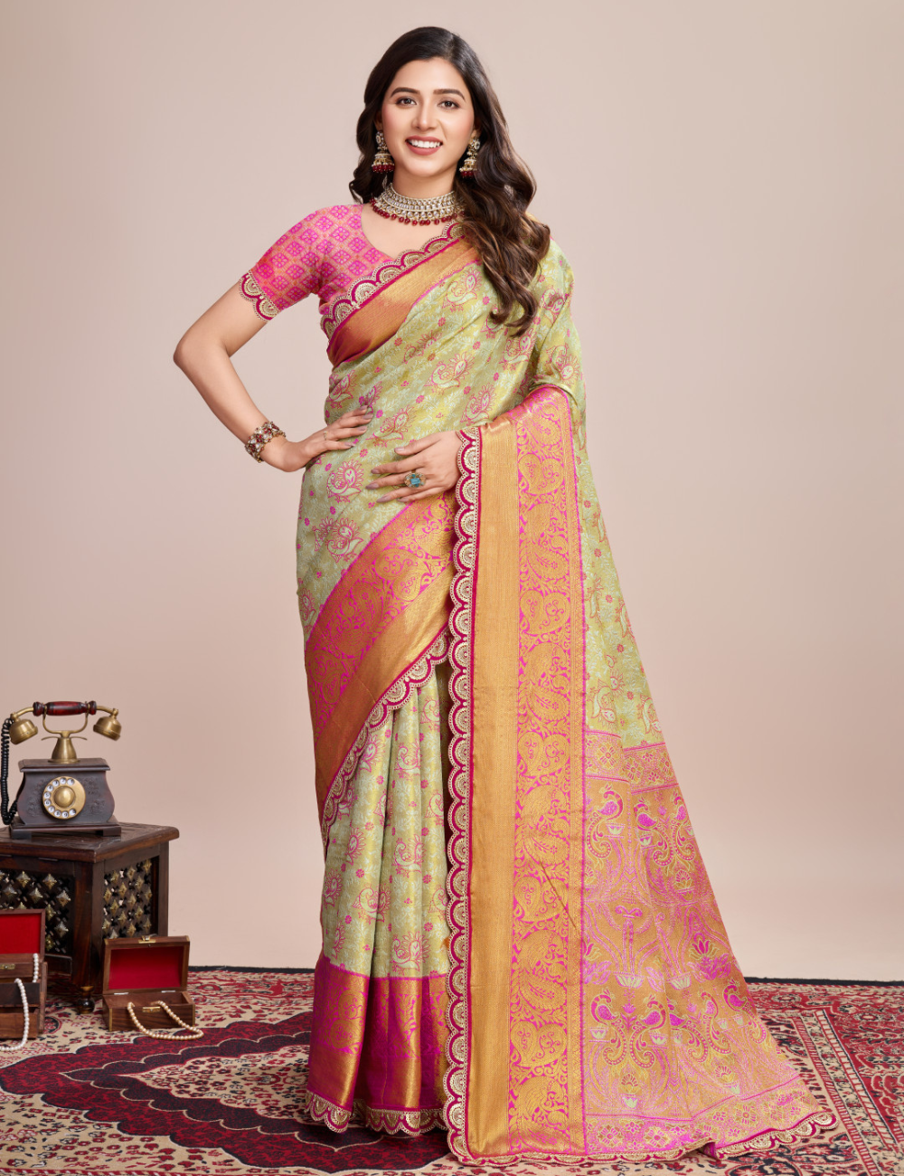 Pure Kanjivaram Silk with Intricate Zari