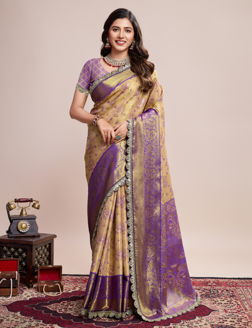 Pure Kanjivaram Silk with Intricate Zari