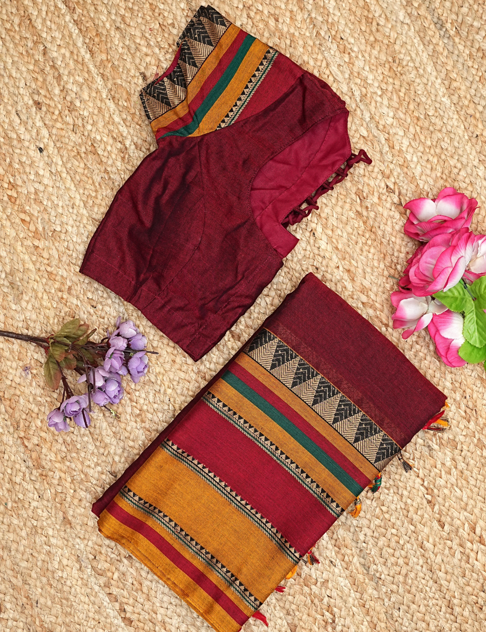 Heritage Striped Premium Narayanpet cotton saree