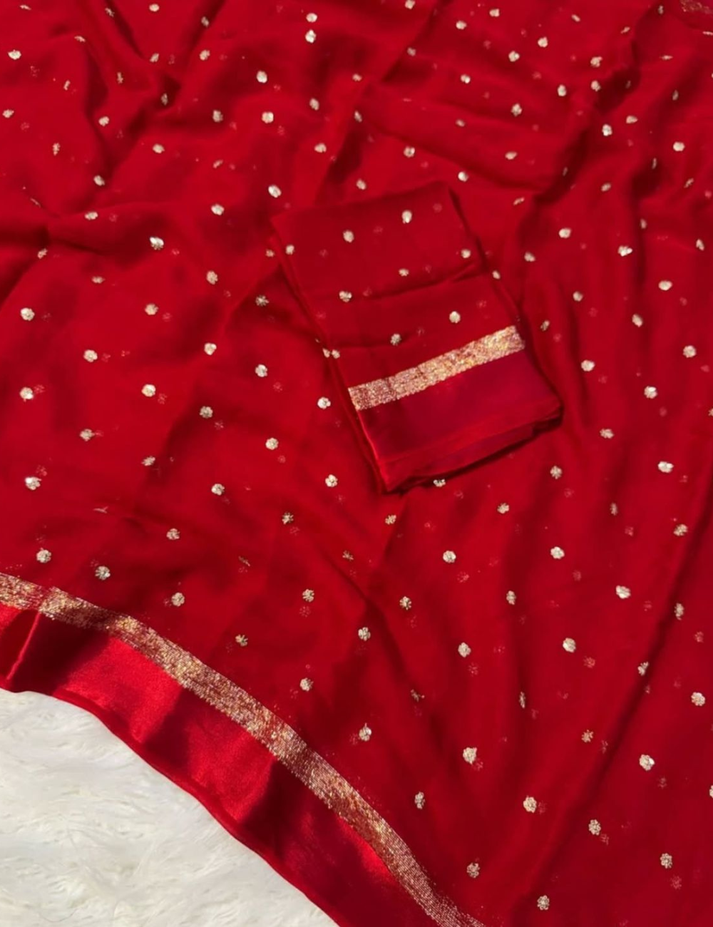 premium viscose georgette with Sequins butti work