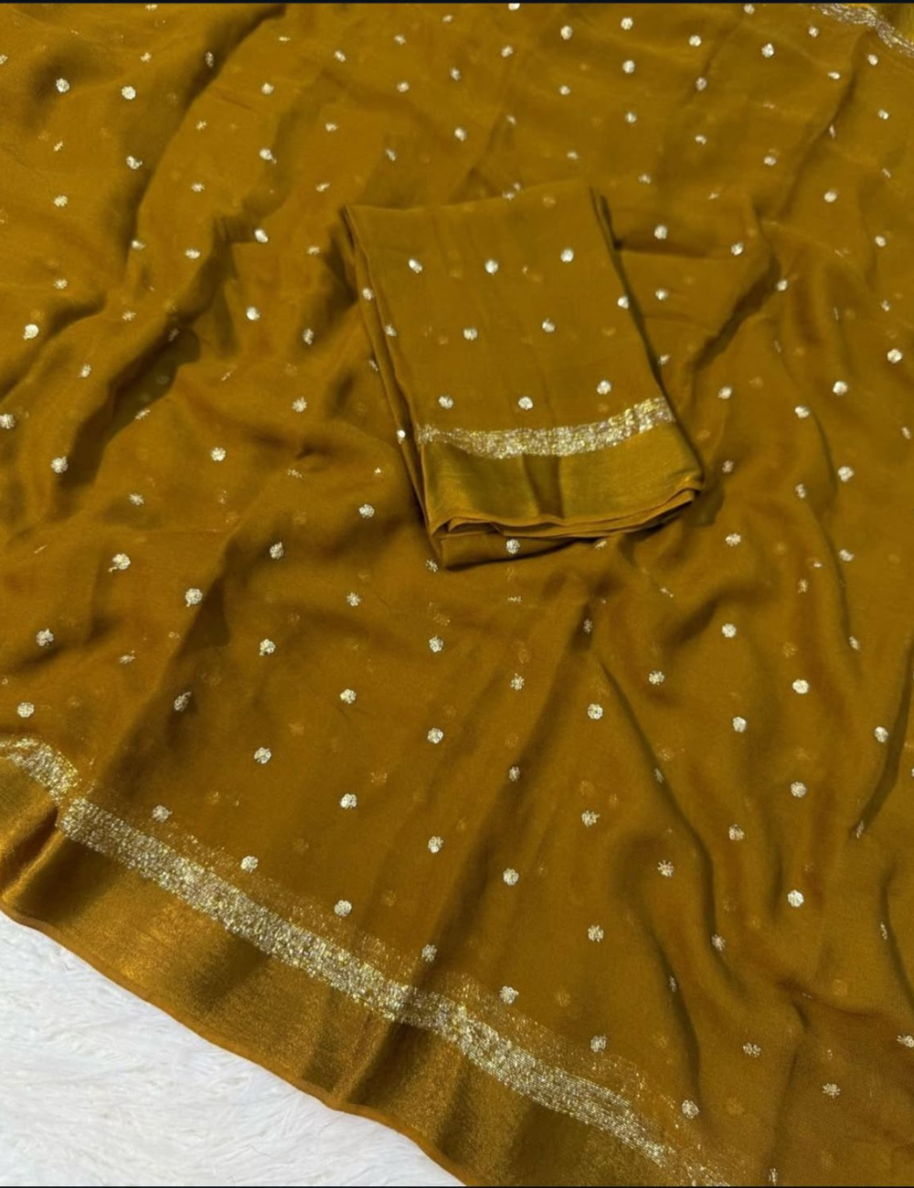 premium viscose georgette with Sequins butti work