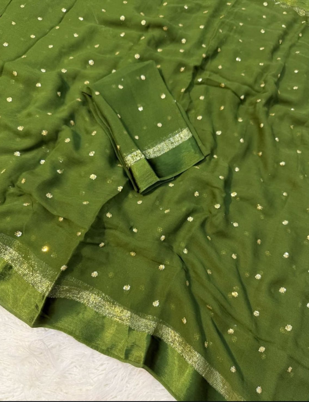 premium viscose georgette with Sequins butti work