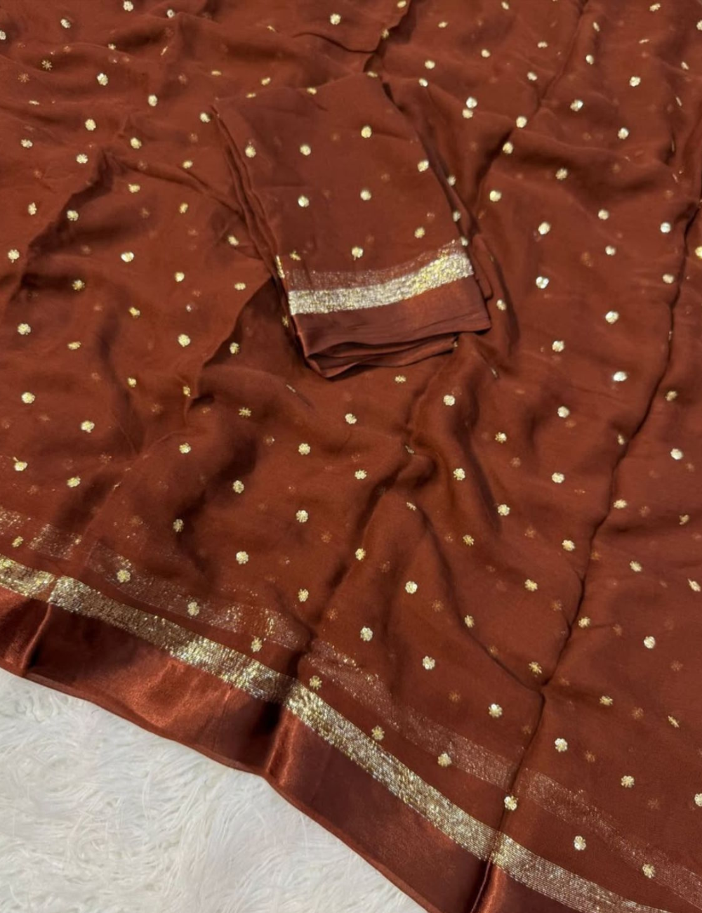 premium viscose georgette with Sequins butti work