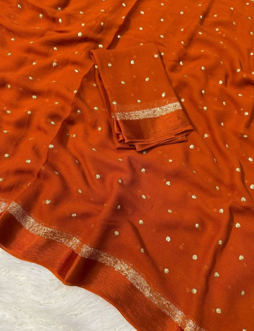 premium viscose georgette with Sequins butti work