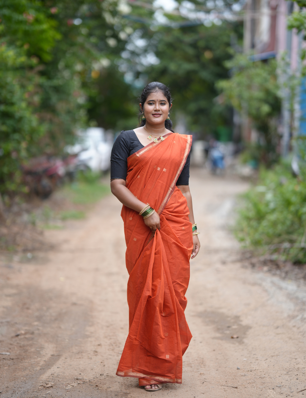 Handloom Maheshwari Silk Cotton Saree