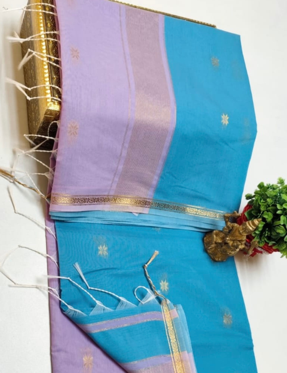 Handloom Maheshwari Silk Cotton Saree