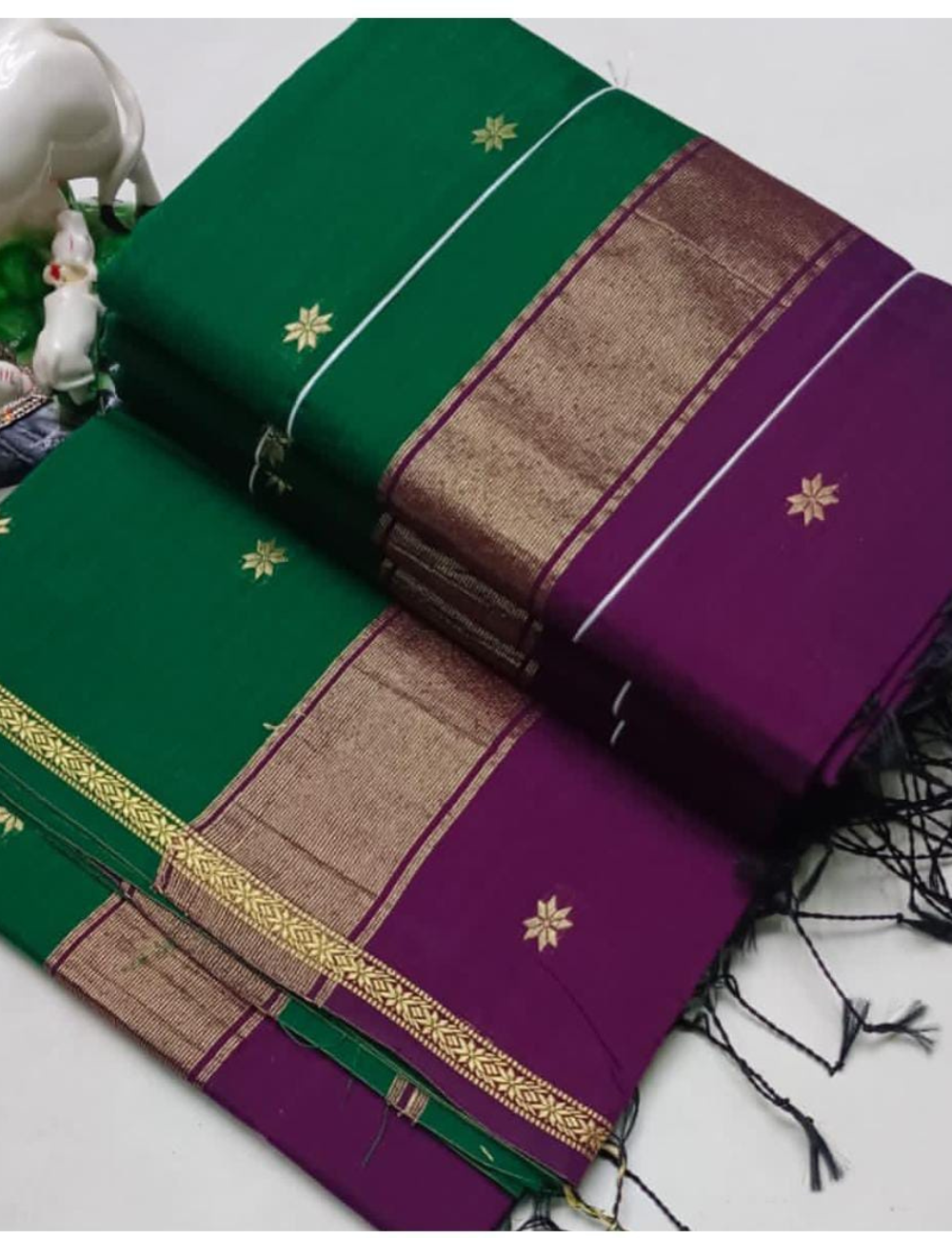 Handloom Maheshwari Silk Cotton Saree