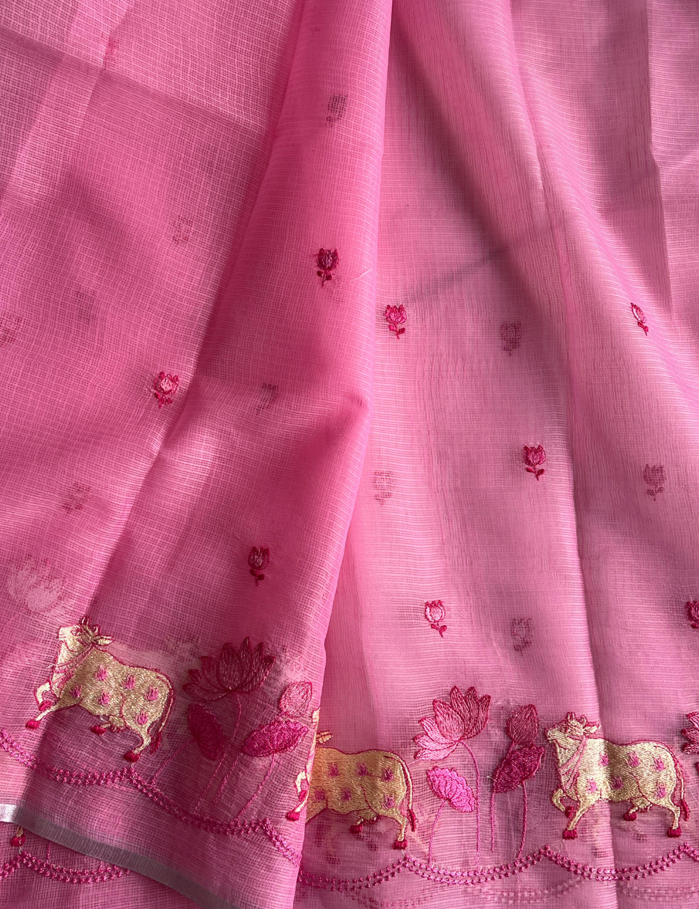 Pure kota doriya with embroidery