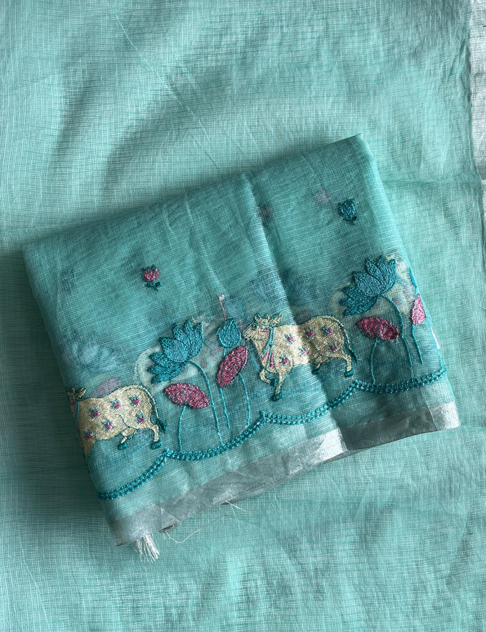 Pure kota doriya with embroidery