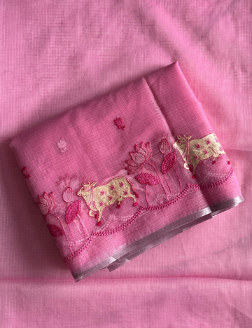 Pure kota doriya with embroidery