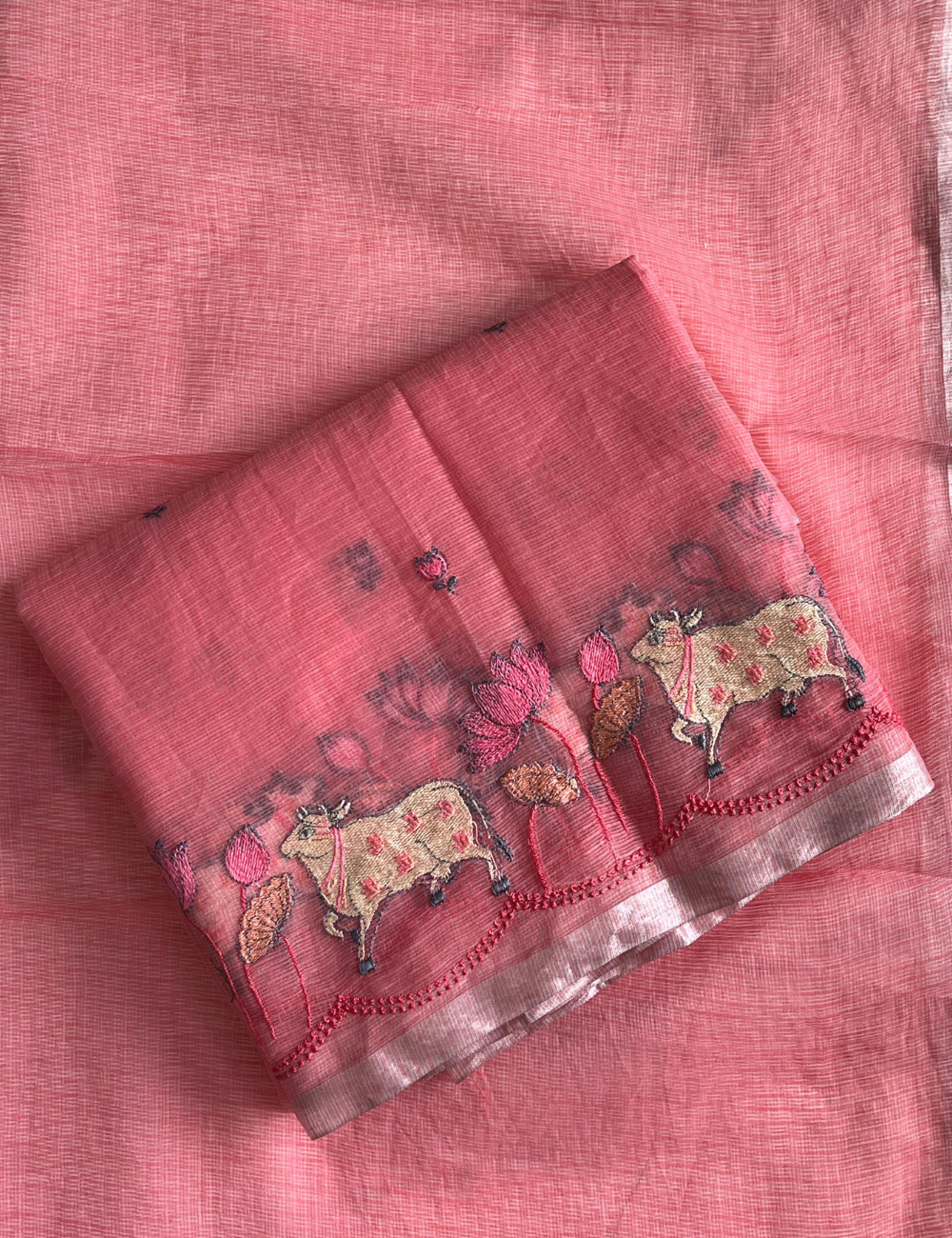 Pure kota doriya with embroidery