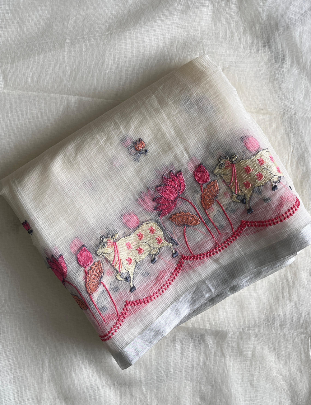 Pure kota doriya with embroidery