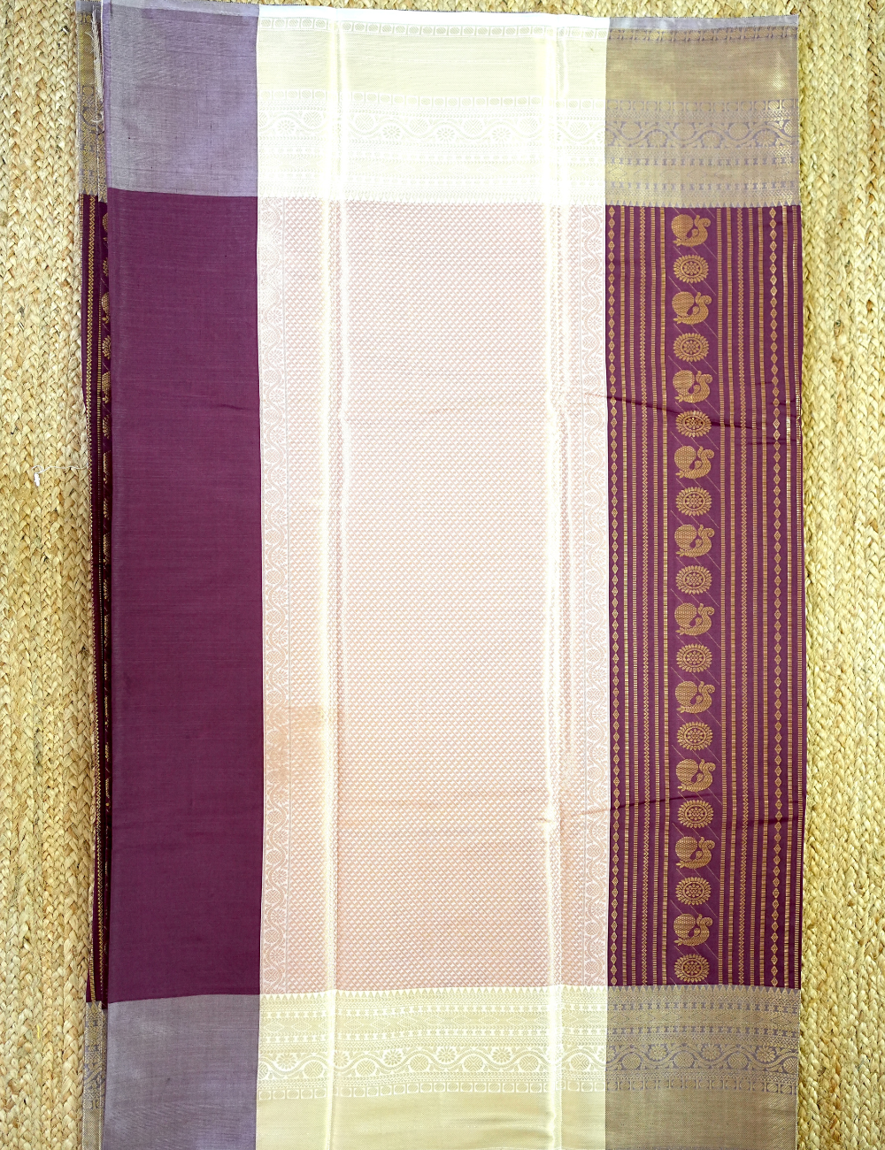 Plum Majesty - Banarasi Semi Katan Soft Silk