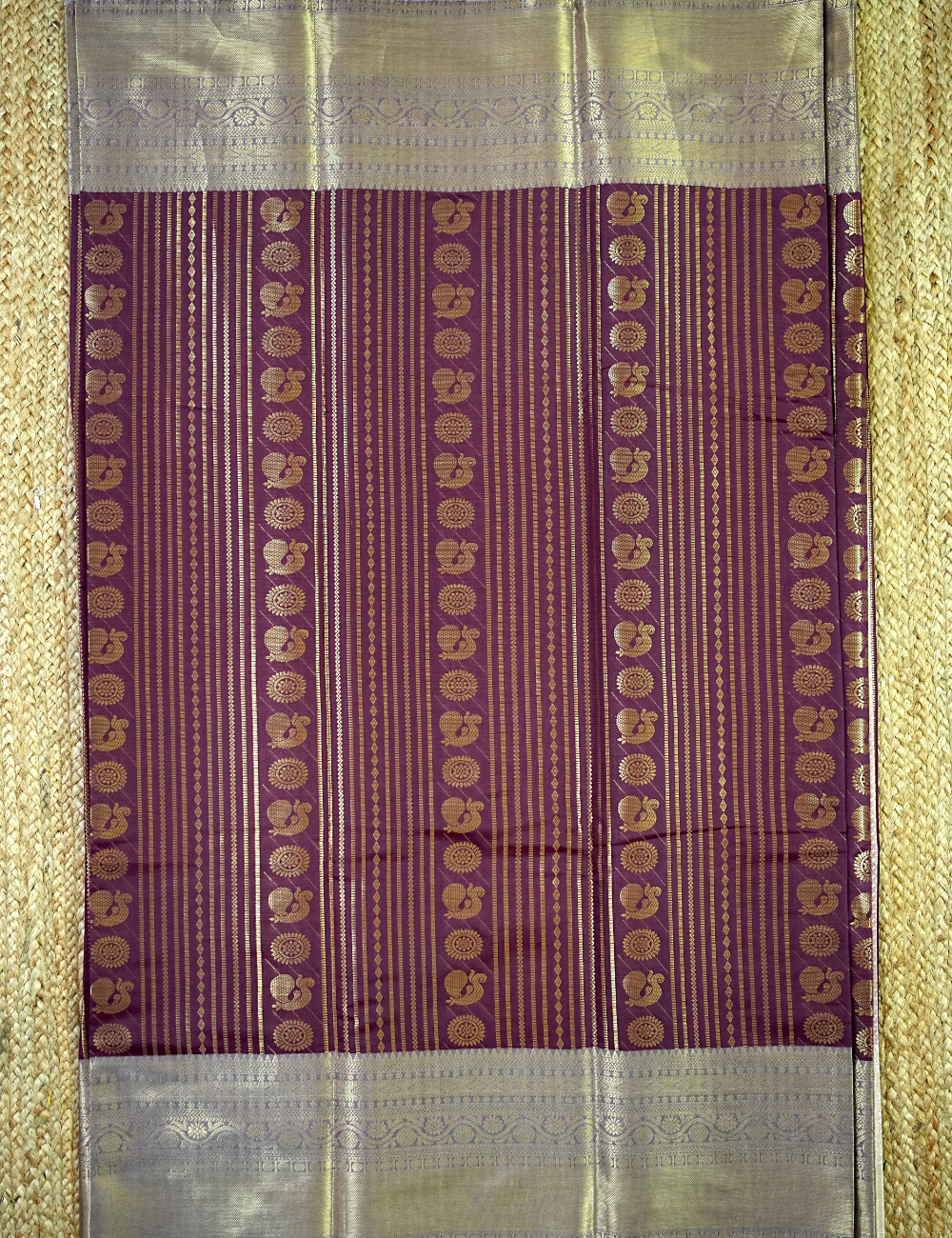 Plum Majesty - Banarasi Semi Katan Soft Silk