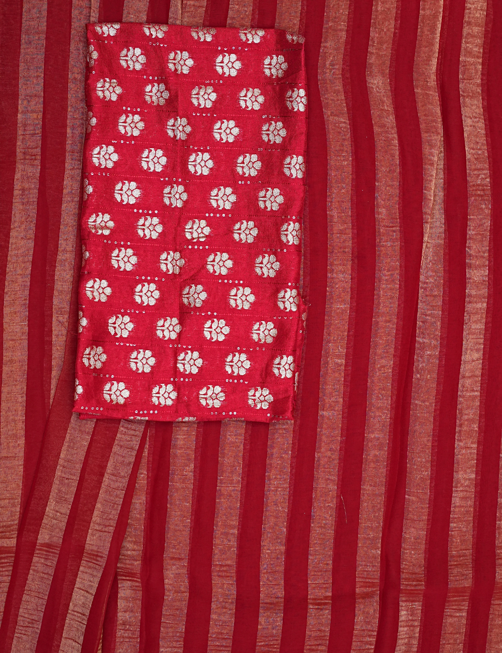 Red Banarasi georgette Leheriya Sohini Set