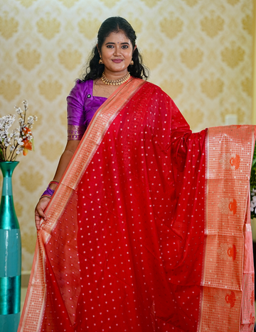 Red Banarasi Semi Georgette Aarohi Saree