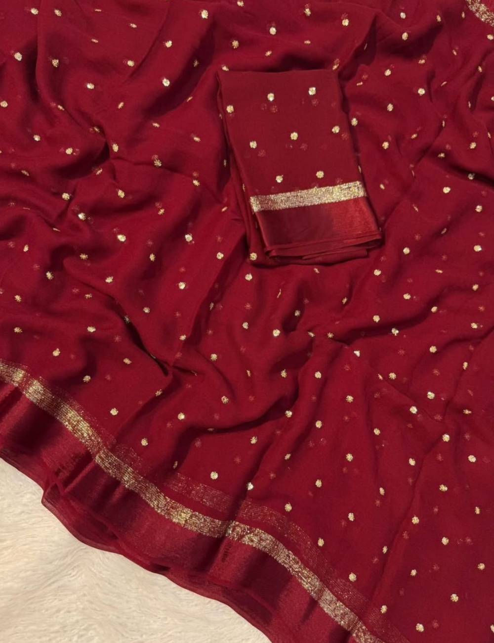 premium viscose georgette with Sequins butti work