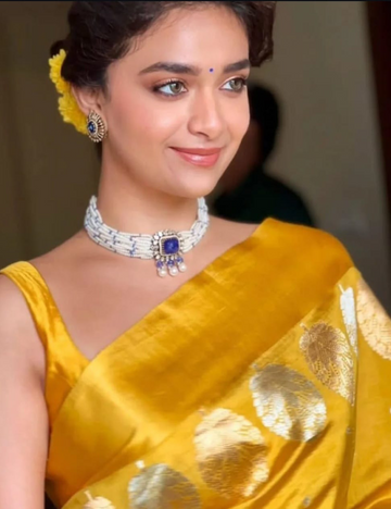 Traditional Warm Silk Leaf Motif Saree