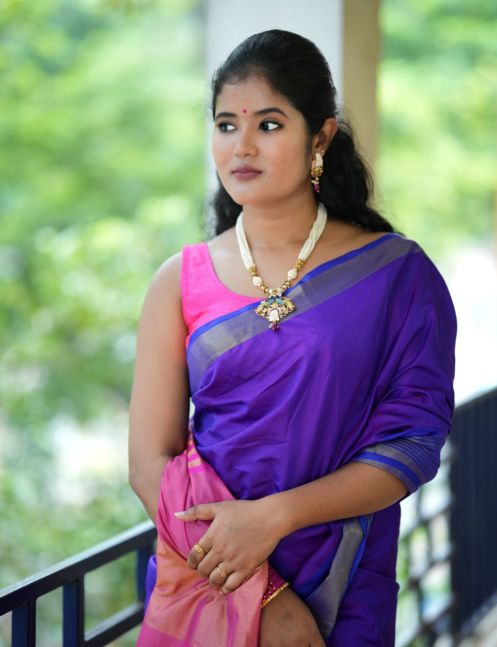 Royal Violet Soft Silk Saree