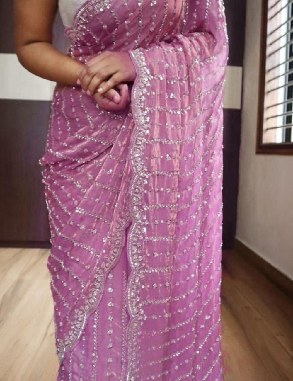 Premium Fendy Space Silk Saree