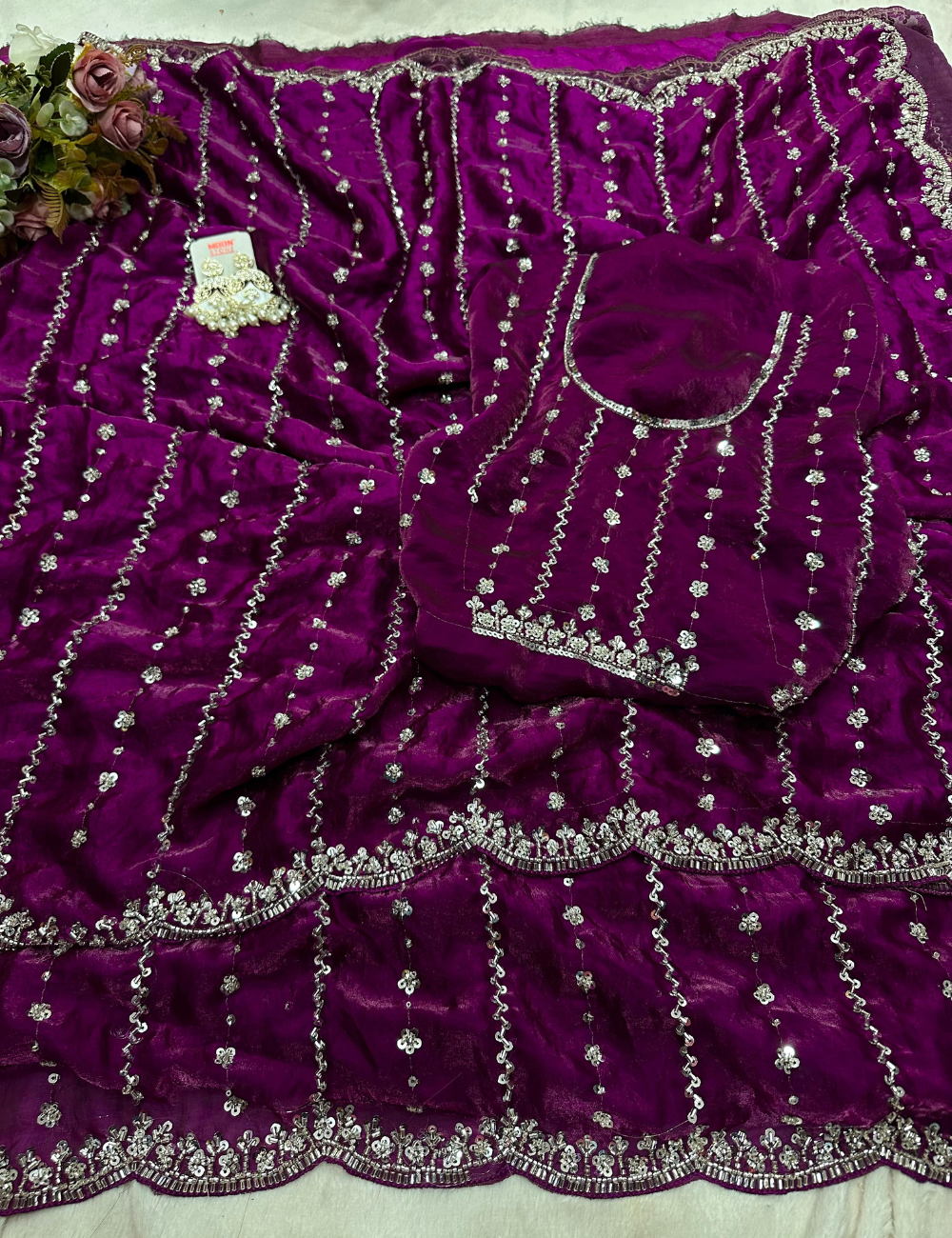 Premium Fendy Space Silk Saree