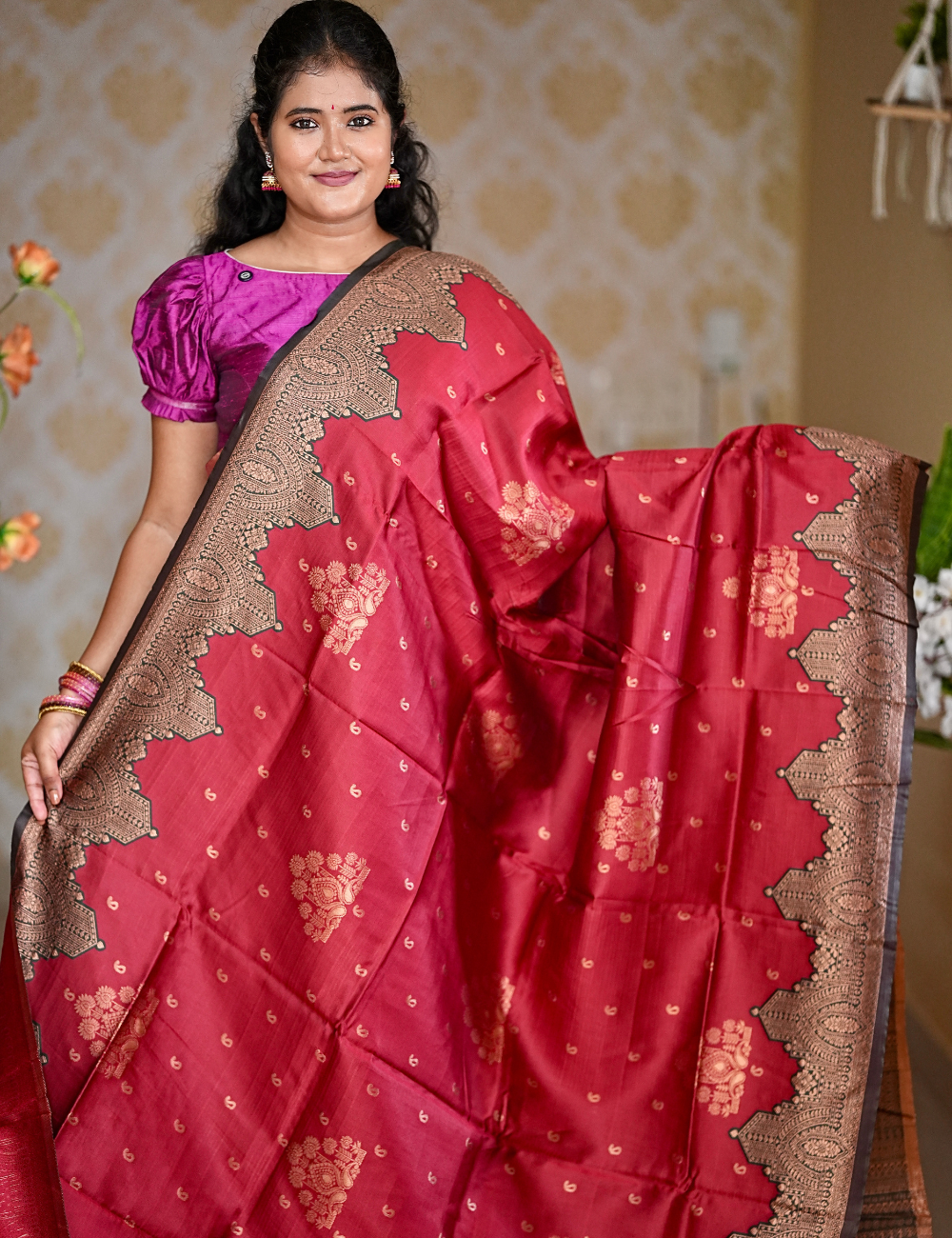Litchi Silk Saree
