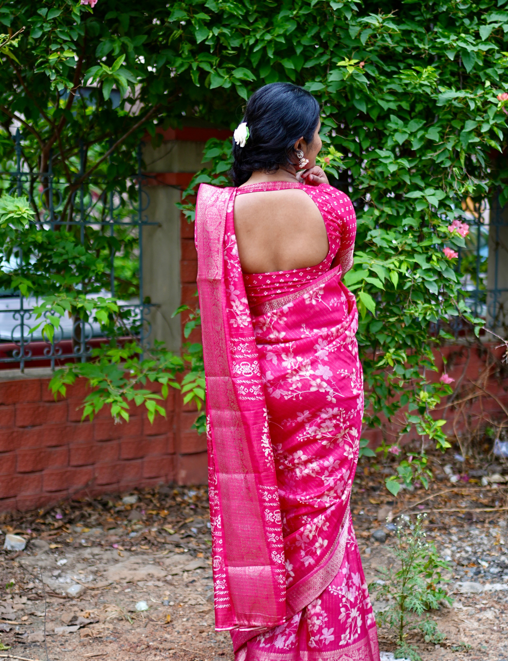 Pink Blossom Premium Dola Silk