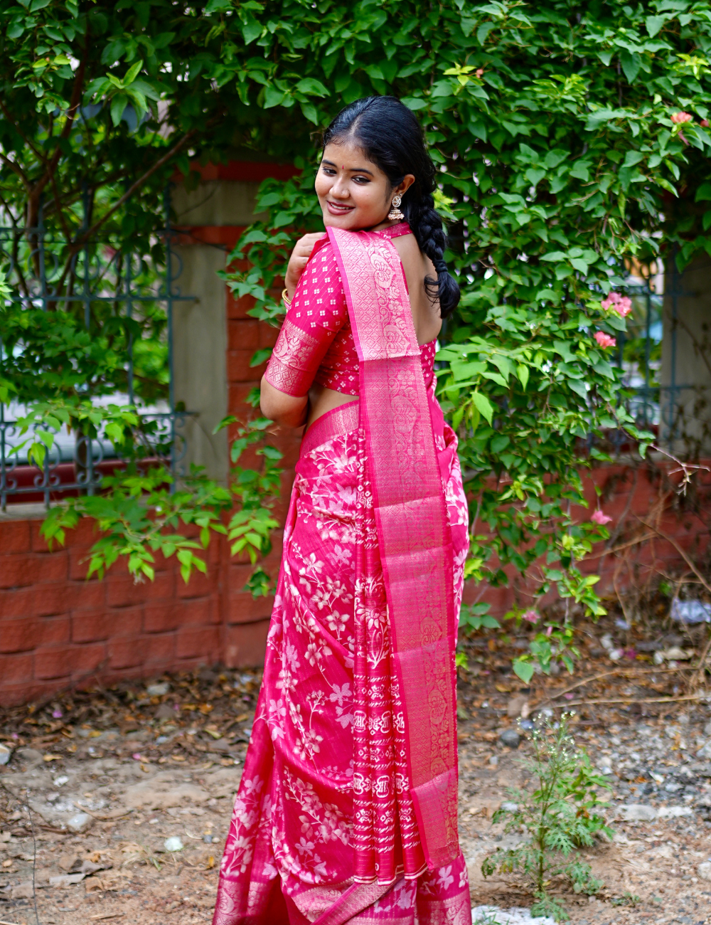 Pink Blossom Premium Dola Silk