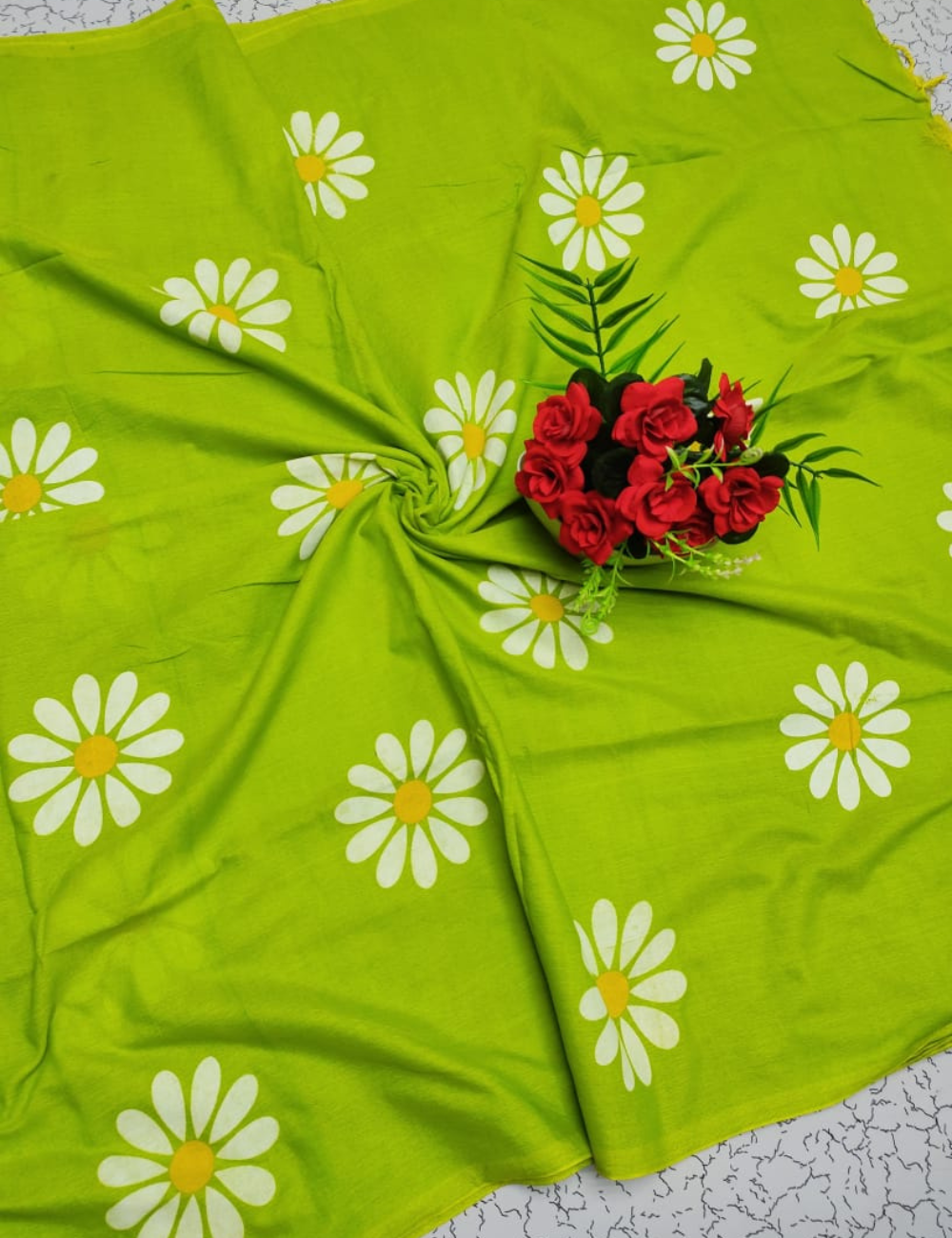 Daisy Printed Khadi cotton