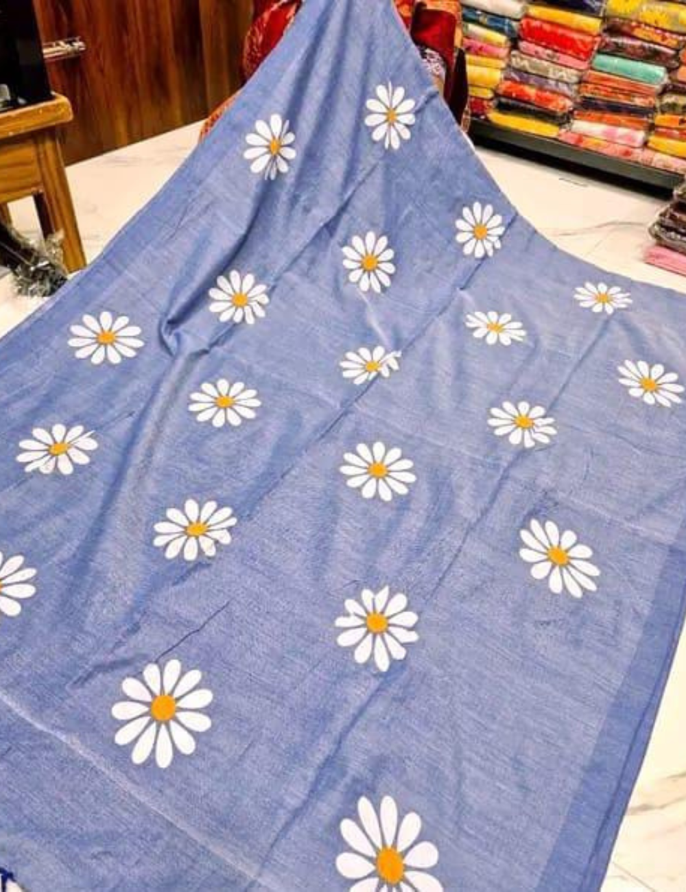 Daisy Printed Khadi cotton