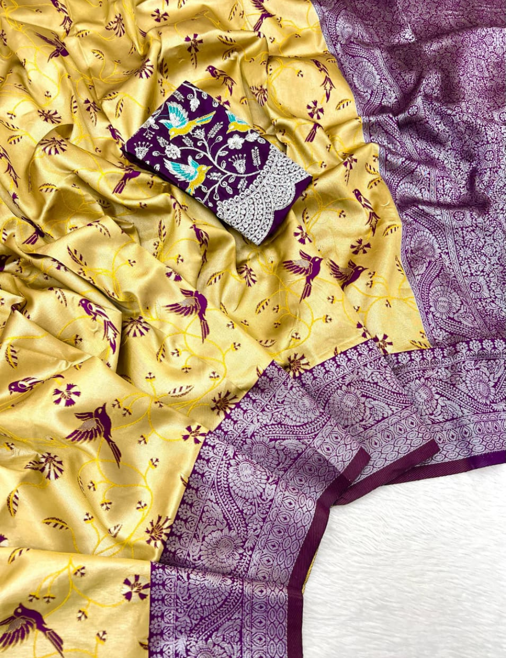 Teal Elegance Kanchipuram Silk Saree