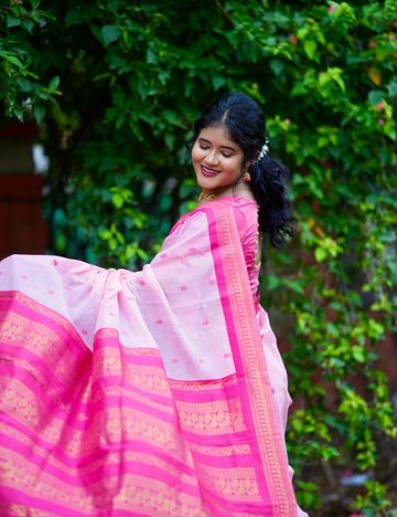 Ethnic Zari Cotton Saree Ensemble