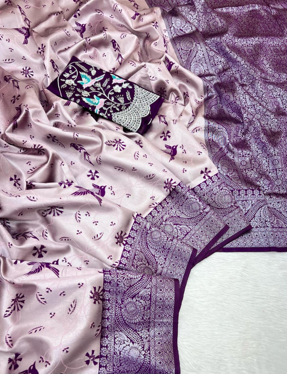 Teal Elegance Kanchipuram Silk Saree