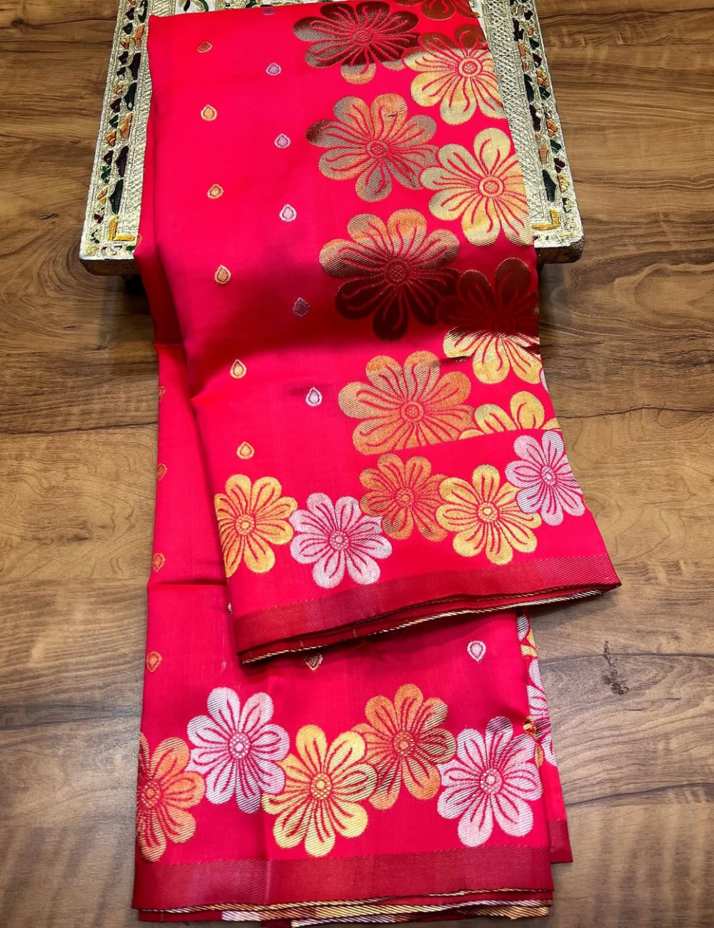 Banarasi Soft Silk with Floral Weaving