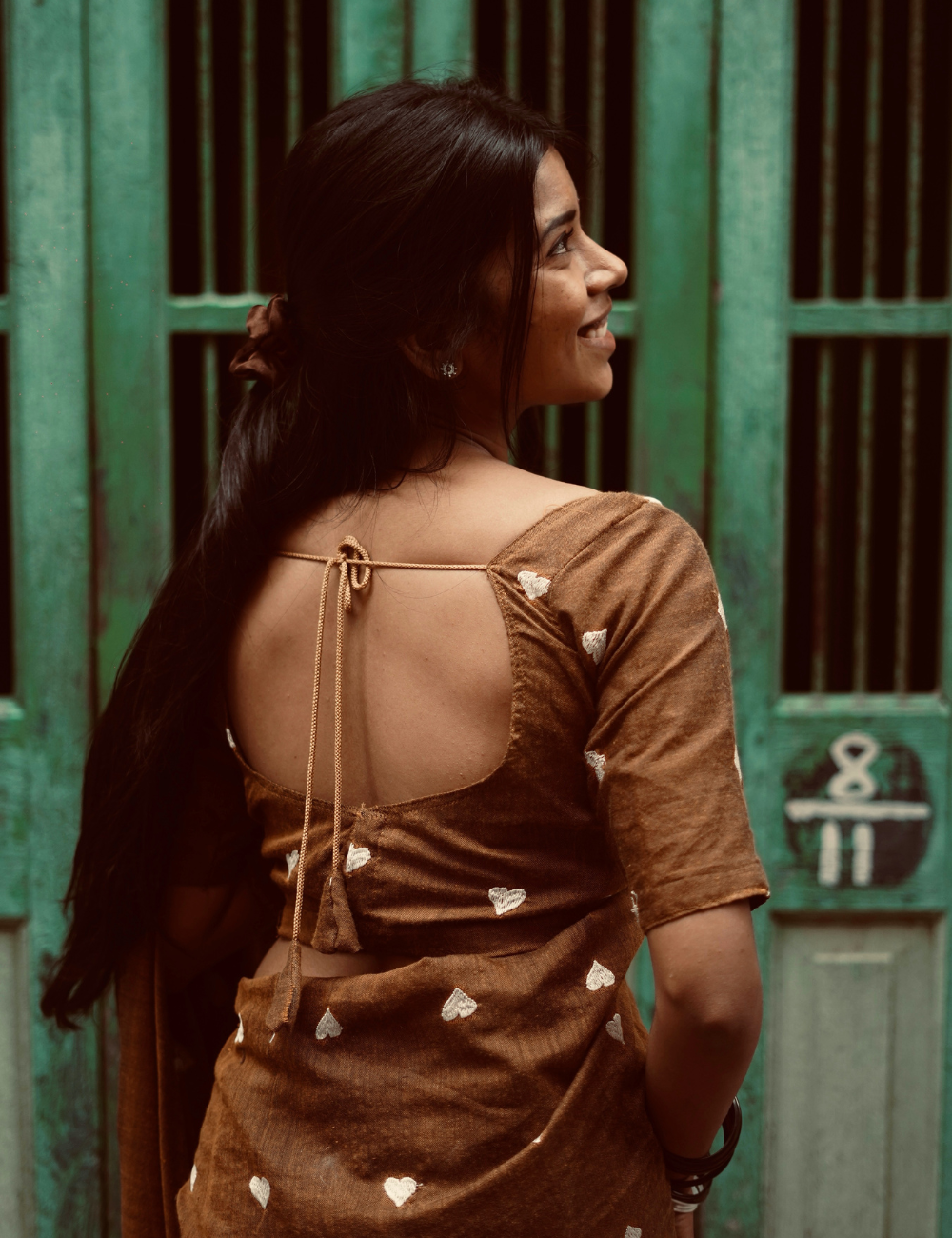 Rustic Hearts Khadi Saree
