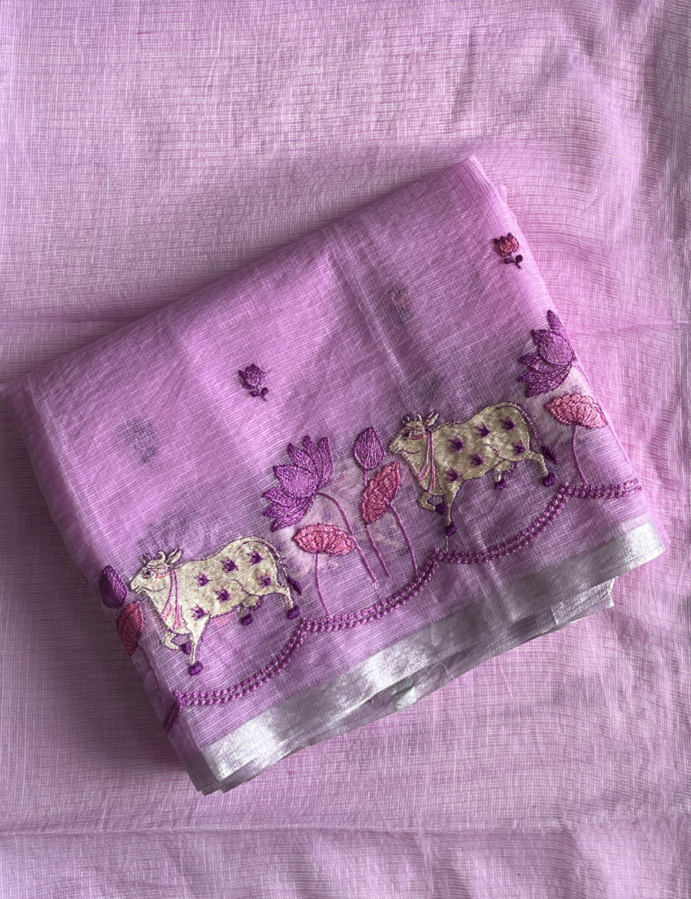 Pure kota doriya with embroidery