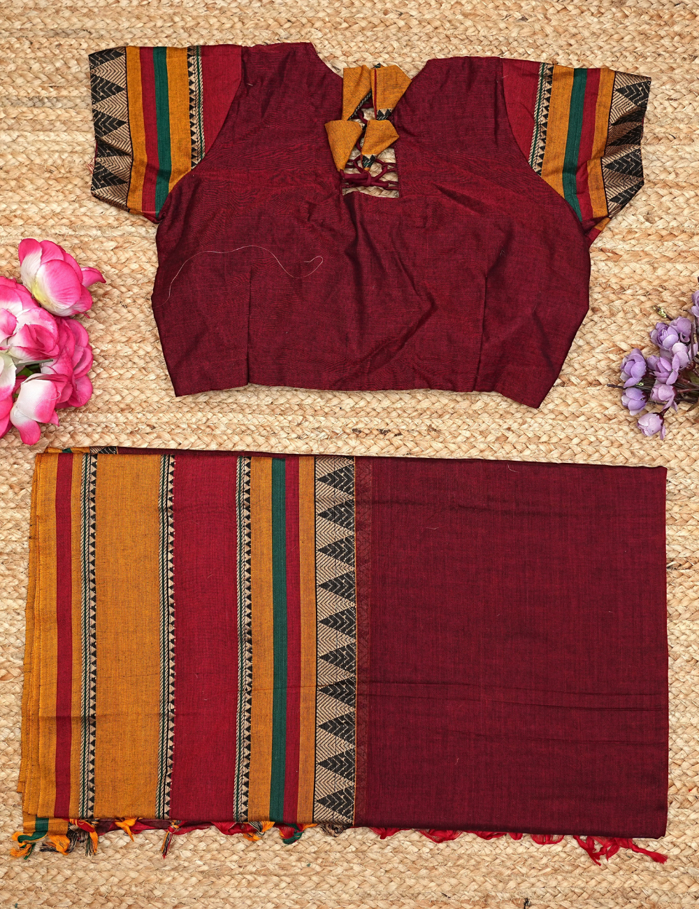 Heritage Striped Premium Narayanpet cotton saree