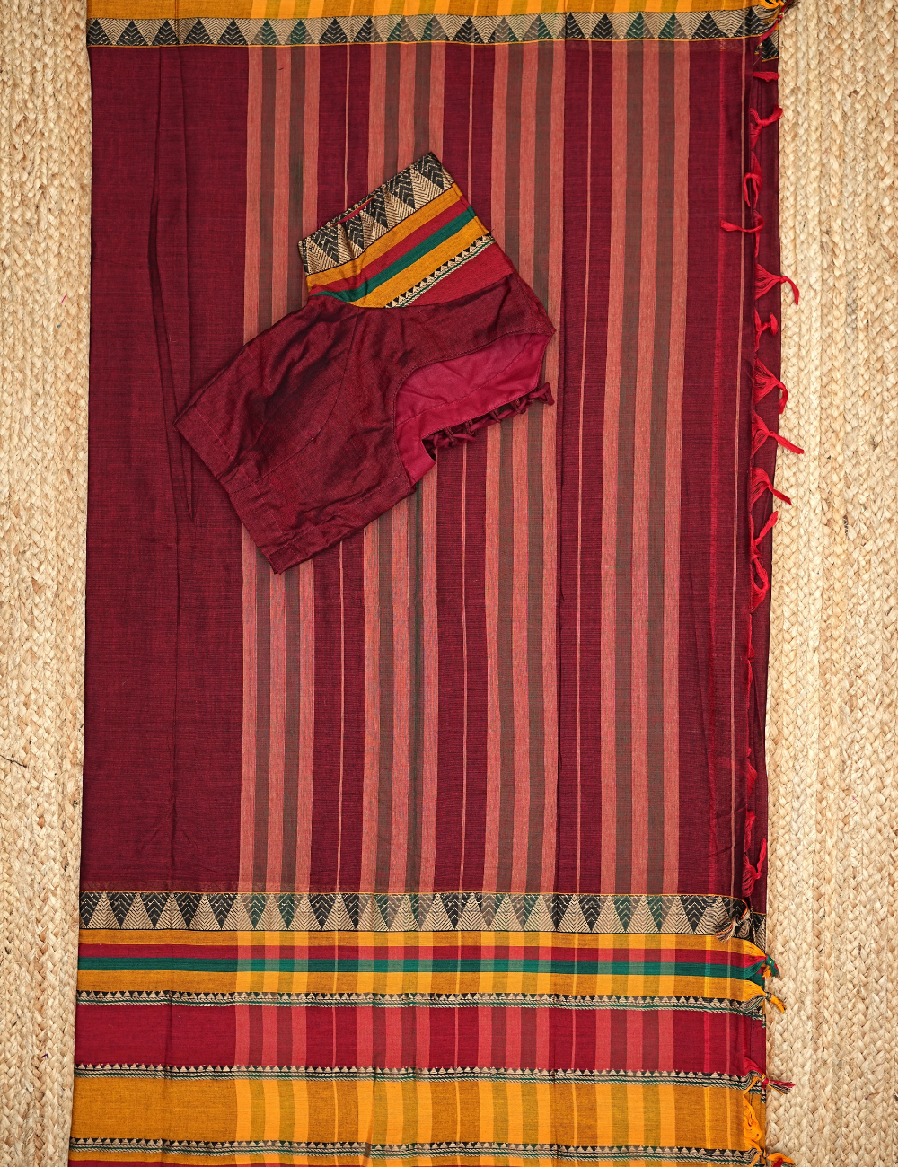 Heritage Striped Premium Narayanpet cotton saree