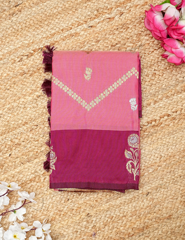 Blush Plum Ira soft silk Saree